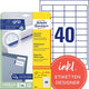 Universele etiketten avery quickpeel wit 1.000 stuks