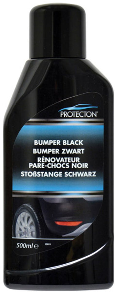 Protecton bumper zwart - herstelt de originele glans - intensiveert de kleur – voor kunststof bumpers, spoilers, deurspiegels rubber - 500ml