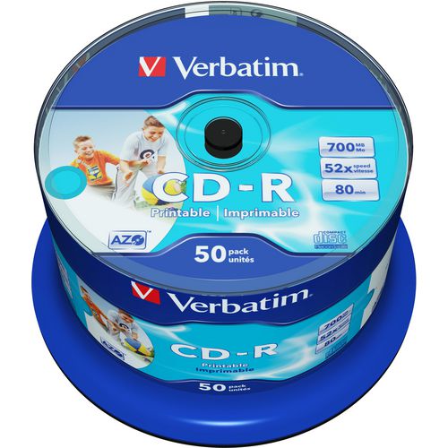 Cd-r verbatim 43438 700mb pak 50 stuks