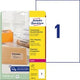 Laseretiket avery 210x297mm transparant 25 vel 1 etiket per vel