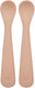 Jollein - lepeltje (pale pink) - siliconen - baby lepel, baby servies - 2 stuks - 6-18 maanden