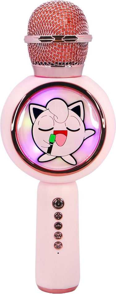 Otl technologies pokémon jigglypuff - draadloze karaoke microfoon voor kinderen - oplichtend led display - speaker - stemvervorming