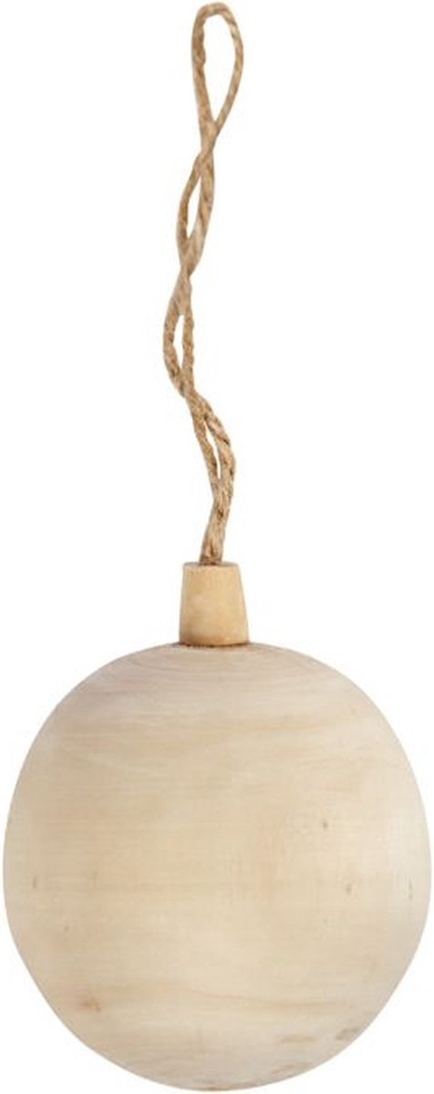 Load image into Gallery viewer, Creativ company kerstbal hanger hout, 6,4cm
