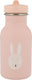 Trixie drinkfles - mrs. rabbit - rvs waterfles voor kinderen - 350ml - lekvrije fles - roze
