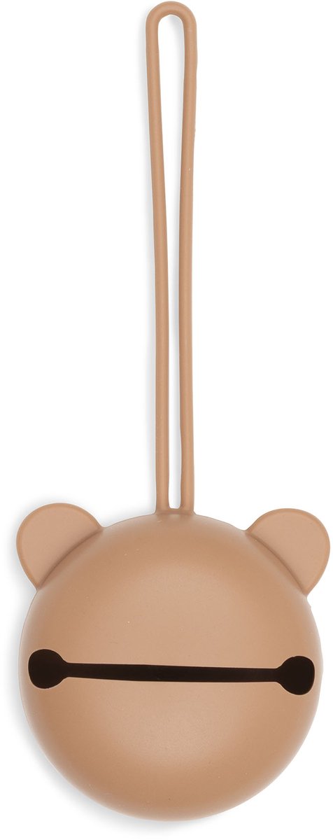 Jollein speenhouder - siliconen speendoosje - 7cm - light terra