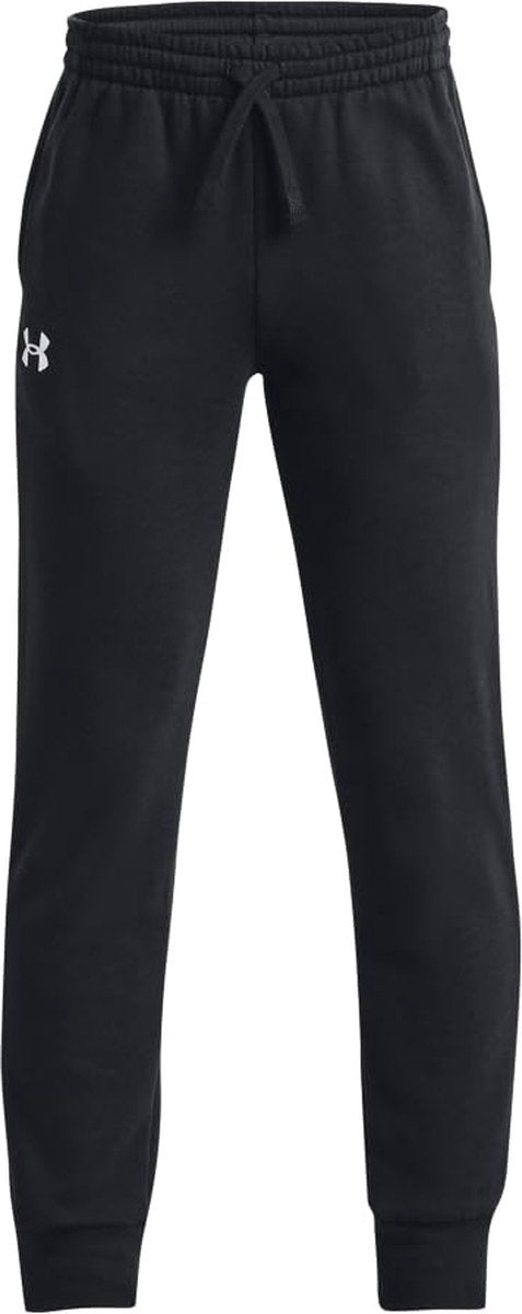 Under armour ua rival fleece joggers-blk jongens sportbroek - zwart - wit