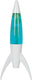 I-total lavalamp - lava lamp - sfeerlamp - 45 x 20 cm - glas aluminium - 25w - blauwe vloeistof met groene lava - witte voet - xl2933
