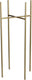 Mica decorations - bloempot plantenpot standaard verhoger - goud - b18.5 x h55 cm - metaal