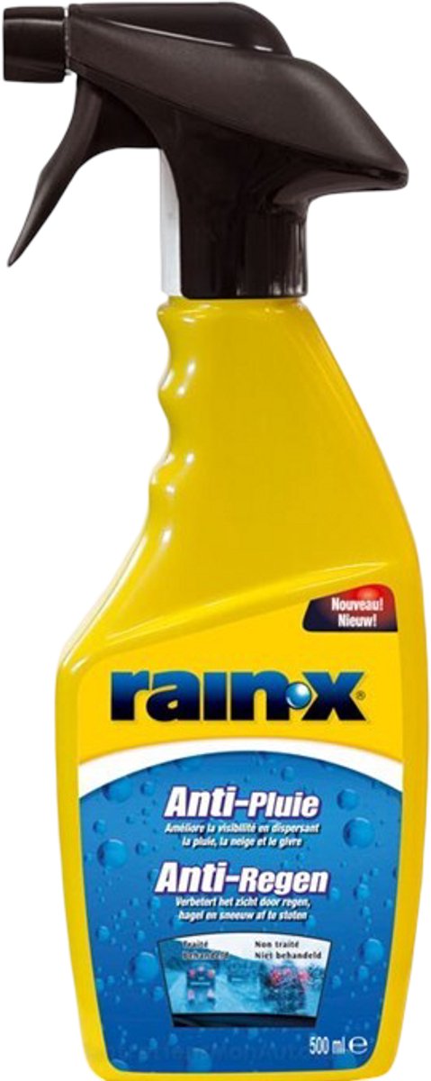 Rain-x anti-regenspray glasreiniger 500ml – reiniging bescherming in één – regen parelt direct af – voor alle glasoppervlakken