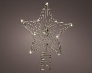 Lumineo piek ster met 12 led lampen werkt op batterij met timer.