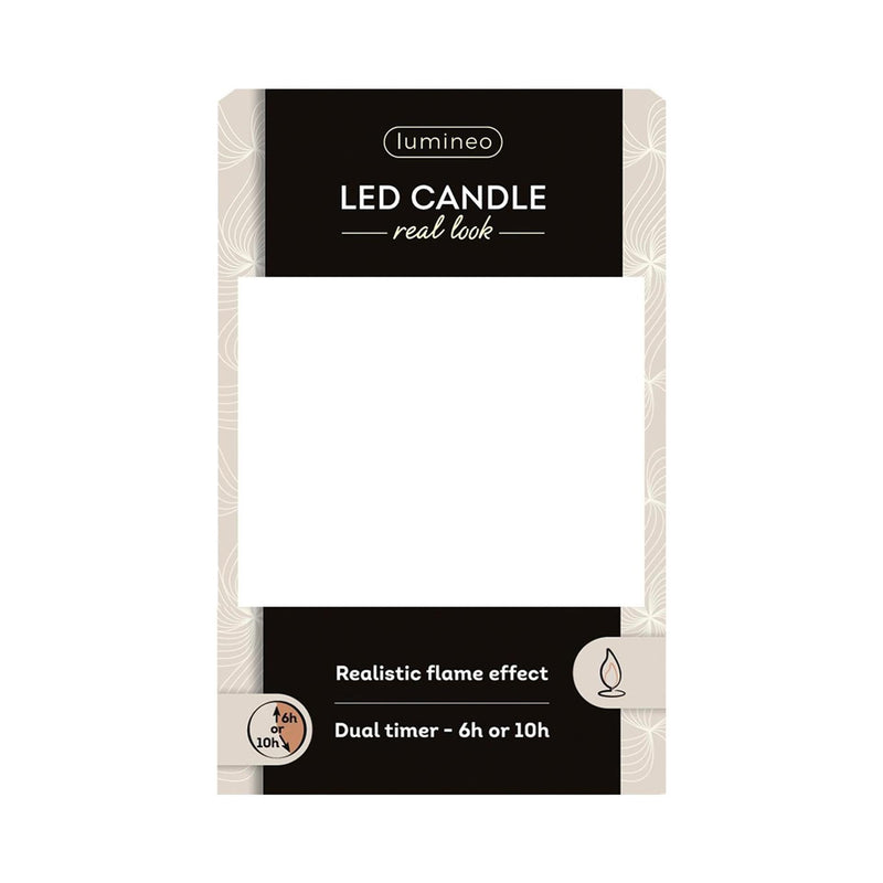 Load image into Gallery viewer, Lumineo realistische led kaars met wax pit en vlam effect ã˜7.5x9,5cm rood met 6uur timer werkt op batterij
