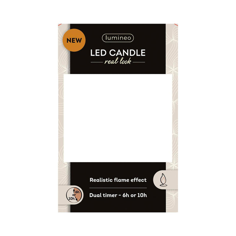 Load image into Gallery viewer, Lumineo realistische led kaars met wax pit en vlam effect ã˜7.5x9,5cm goud met 6uur timer werkt op batterij
