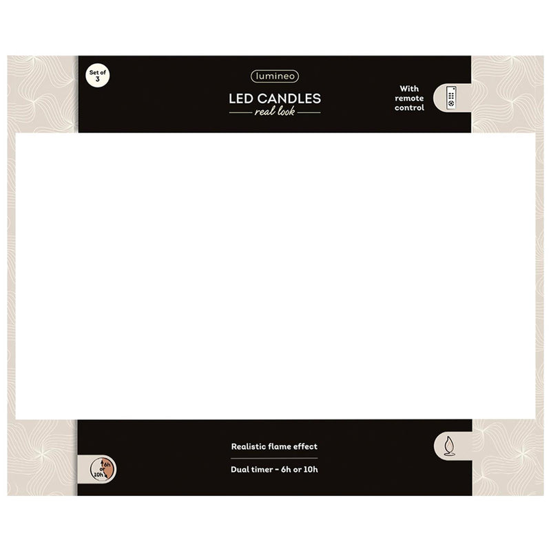Load image into Gallery viewer, Lumineo 3-delig realistische led kaars met wax pit en vlam effect ã˜7.5 hoogte 9,5-13,5-20cm goud met timer werkt op afstandsbediening en batterij
