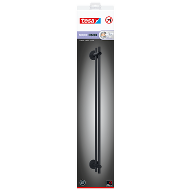 Tesa 1073527 - moon black handdoekhouder wand dubbel zwart | 1 stuks
