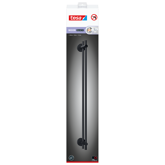 Tesa 1073527 - moon black handdoekhouder wand dubbel zwart | 1 stuks