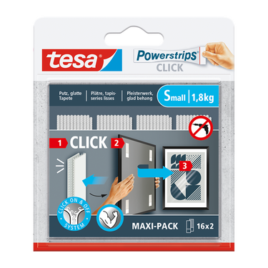 Tesa 1074192 - powerstrips click 16x2 s | 6 stuks