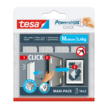Tesa 1074179 - powerstrips click 16x2 m | 6 stuks