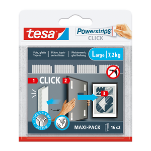 Tesa 1074181 - powerstrips click 16x2 l | 6 stuks