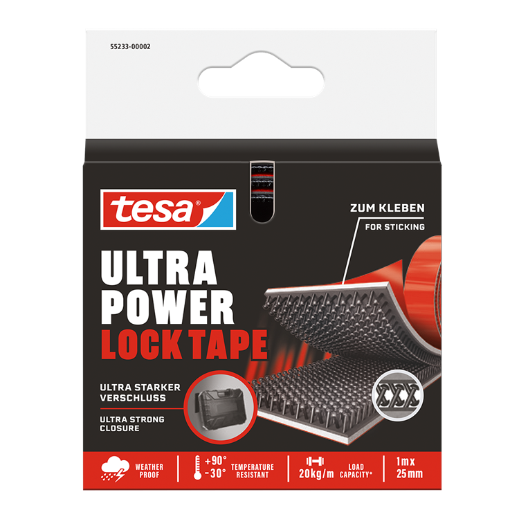 Load image into Gallery viewer, Tesa klittenband ultra power lock tape zelfklevend extreem sterk weerbestendig – 1m x 25mm
