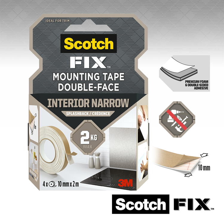 Load image into Gallery viewer, 3m 1071430 - scotch-fix™ mounting tape voor spatwanden 10mmx2m, 4 rollen | 6 stuks
