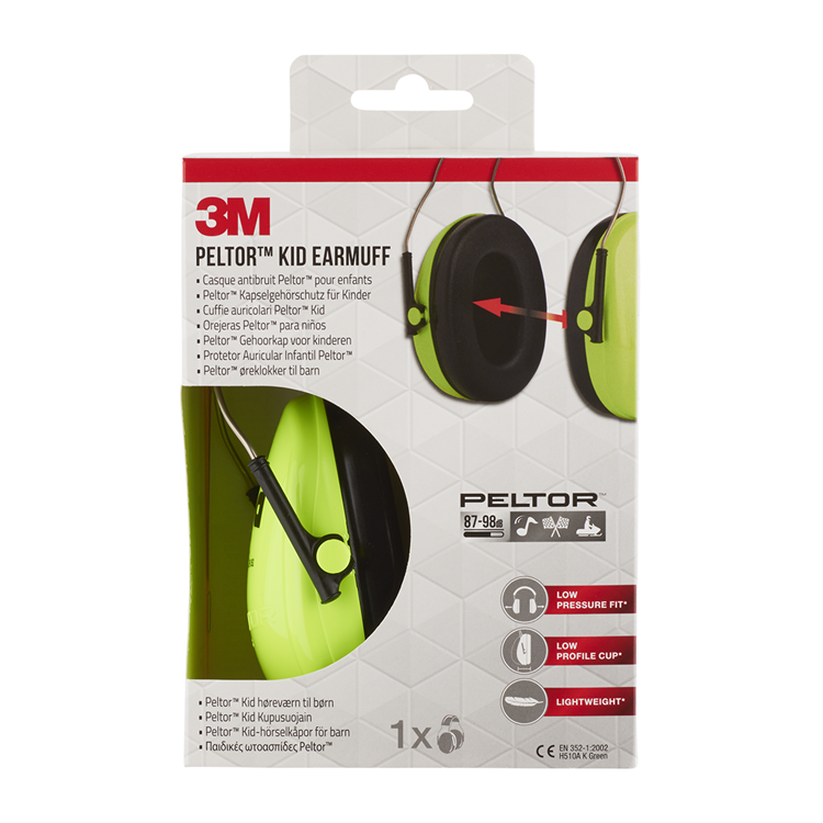 Load image into Gallery viewer, 3m 1062067 - peltor kid gehoorkap h510ak neongroen (87-98 db) | 1 stuks
