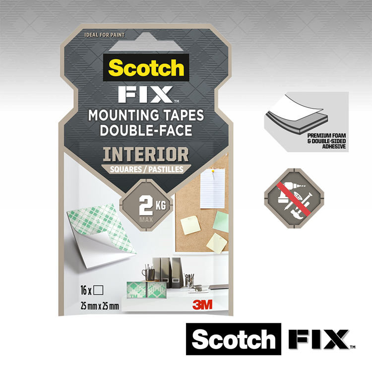 Load image into Gallery viewer, 3m 1071431 - scotch-fix™ interior montage vierkantjes 25mmx25mm, 16 stri | 16 stuks
