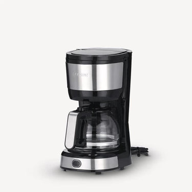 Severin koffiezetapparaat 4-kops met glaskan 750w rvs zwart