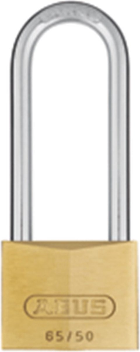 Abus hangslot - 50mm - hb80 - messing inox staal (verpakt in blister)