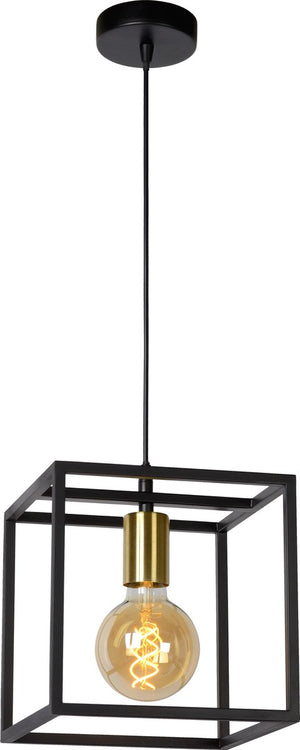 Lucide ruben - hanglamp - 1xe27 - zwart