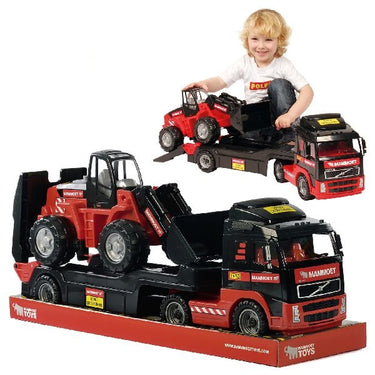Polesie mammoet volvo vrachtwagen + aanhanger + graafmachine