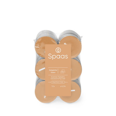 Spaas 1074417 - 12 geurtheelichten delightful dawn 4,5u | 10 stuks