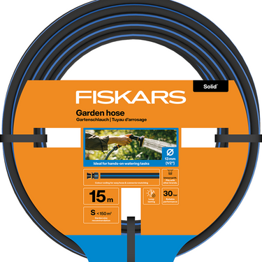 Fiskars 1074447 - solid tuinslang 15m 13mm 1 2” | 1 stuks