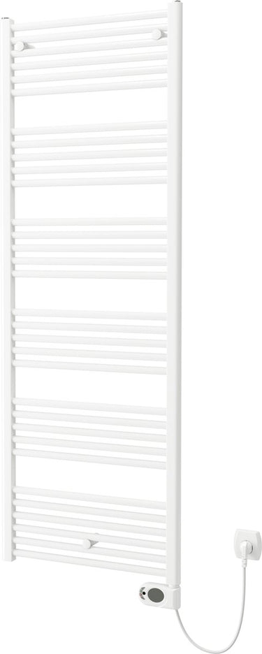 Plieger elba elektrische handdoekradiator – handdoek verwarmer – met klokthermostaat – 170.2 cm x 60 cm – 900 watt – wit