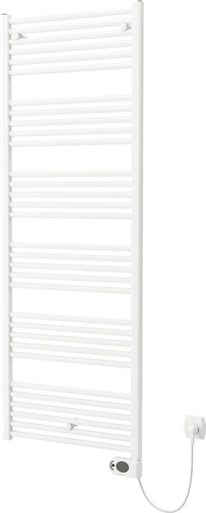 Plieger elba elektrische handdoekradiator – handdoek verwarmer – met klokthermostaat – 170.2 cm x 60 cm – 900 watt – wit