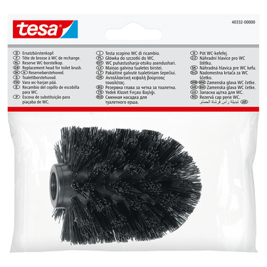 Tesa 1073537 - vervanging kop voor toiletborstel zwart - chroom | 1 stuks