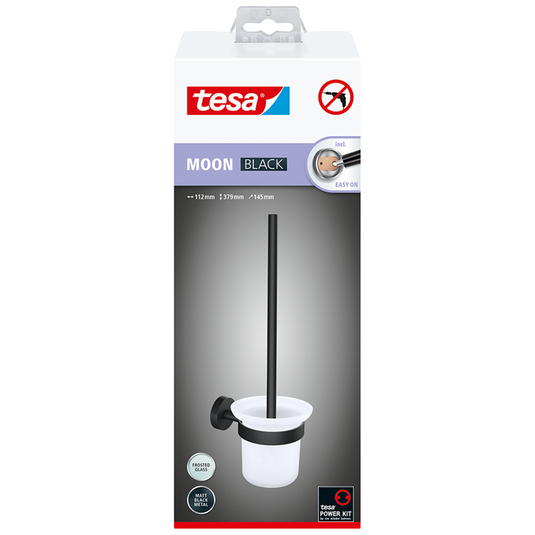 Tesa 1072280 - moon black toiletborstel zwart | 2 stuks