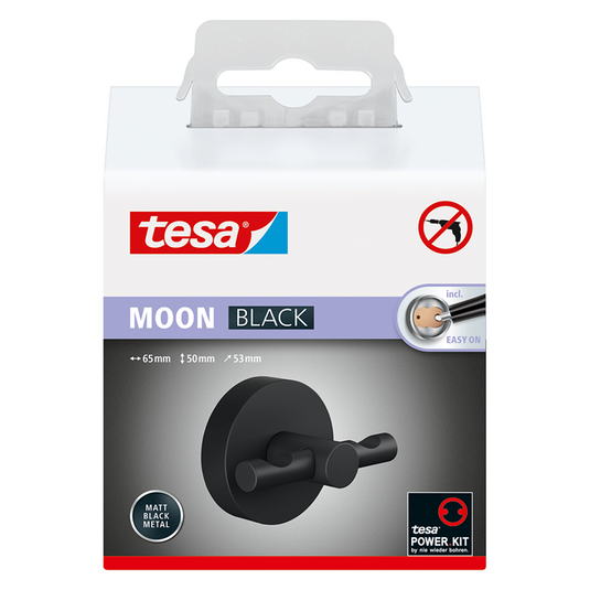 Tesa 1072283 - moon black badjashaak zwart | 2 stuks