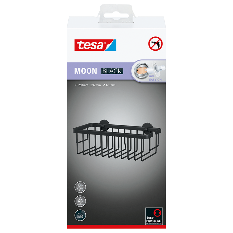 Load image into Gallery viewer, Tesa 1072286 - moon black doucherek enkel zwart | 1 stuks
