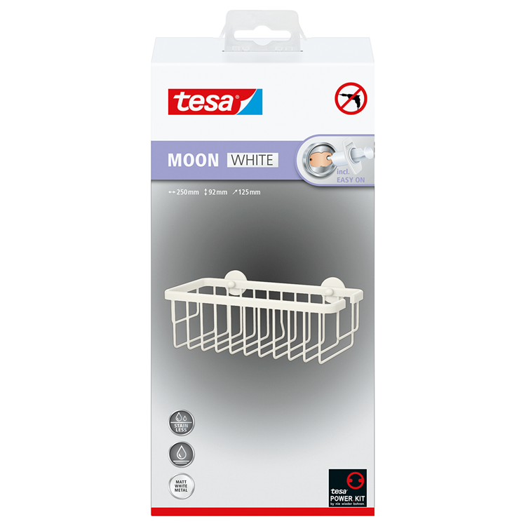 Load image into Gallery viewer, Tesa 1073535 - moon white doucherek enkel wit | 1 stuks
