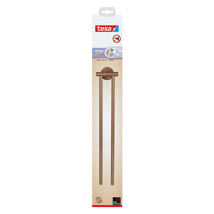 Load image into Gallery viewer, Tesa 1072313 - moon brons handdoekhouder 2-armig | 2 stuks
