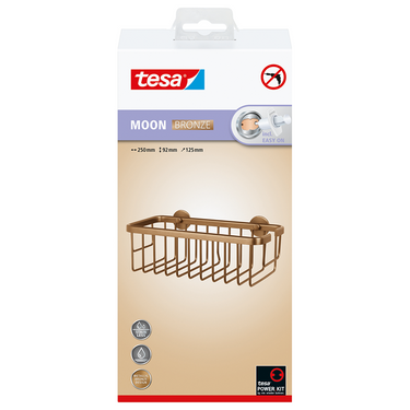 Tesa 1072317 - moon brons douche mandje enkel | 2 stuks