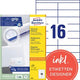 Avery multifunctionele etiketten zweckform 200 stuks wit
