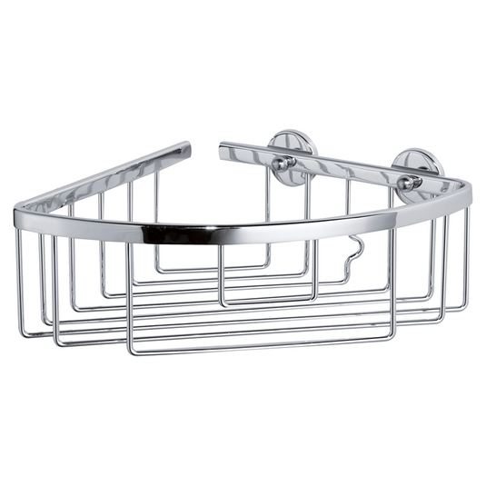 Tesa ® aluxx hoek douche- badmand, hoogglans verchroomd aluminium, zelfklevend