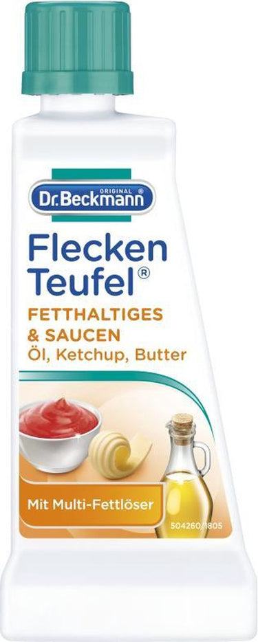 Dr. beckmann vlekkenduivel - vlekverwijderaar voor vet, olie, sauzen, ketchup en chocolade - 50 ml