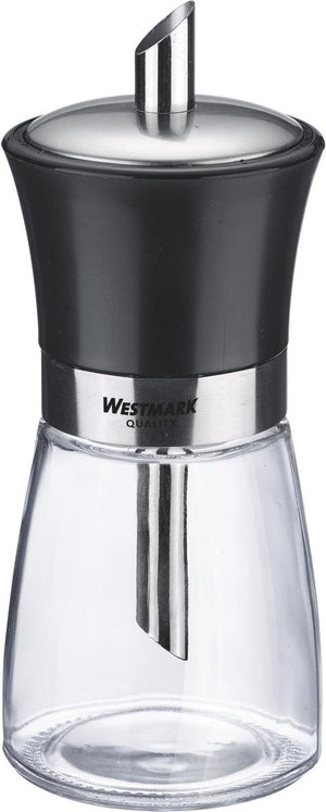 Westmark suikerstrooier, inhoudscapaciteit: 190 ml, glas roestvrij staal kunststof, blacky, transparant zwart zilver, 63592260