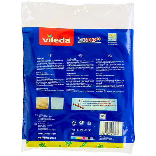 Vileda 1061024 - gele dweil 3d 2pk | 12 stuks