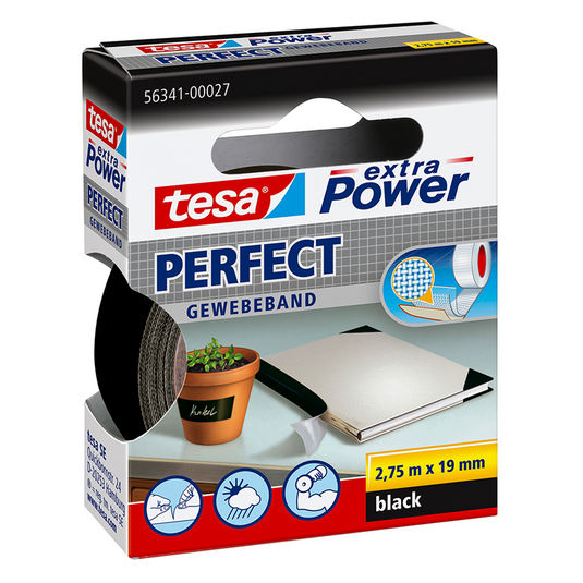 Tesa 1025250 - extra pow.2,75mx19mm zw. | 1 stuks