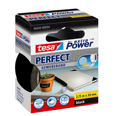 Tesa 1025255 - xp perfect zwart 2,75mx38mm | 1 stuks