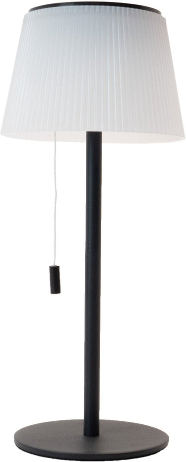 Eglo scordiano tafellamp - oplaadbaar (tot 22 uur licht) - solar - 38 cm - zwart wit - draadloos - binnen en buiten - trekschakelaar