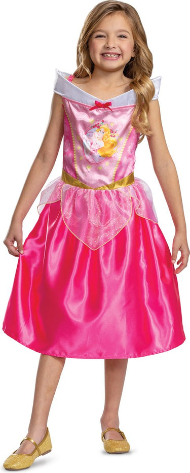 Disguise disney prinses - sleeping beauty, aurora basic plus , maat m (7-8 jaar), meisjes